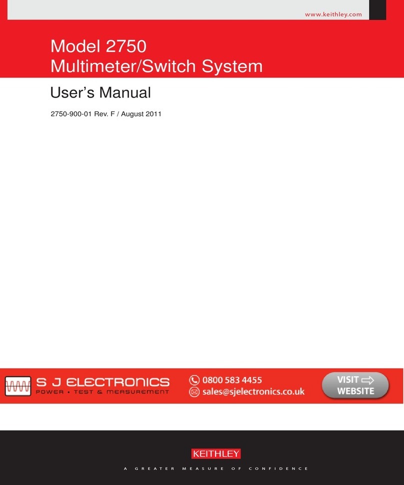 Keithley 2750 User manual