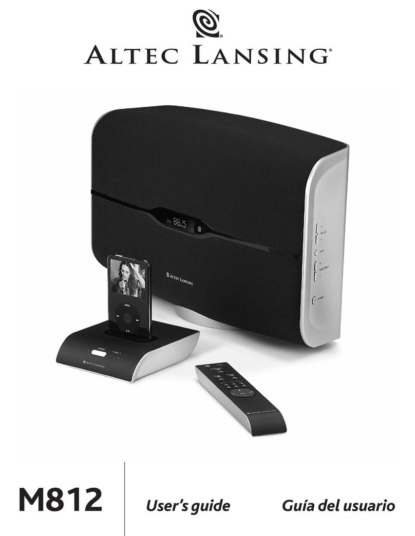 Altec Lansing M812 User manual Altec Lansing M812 User manual