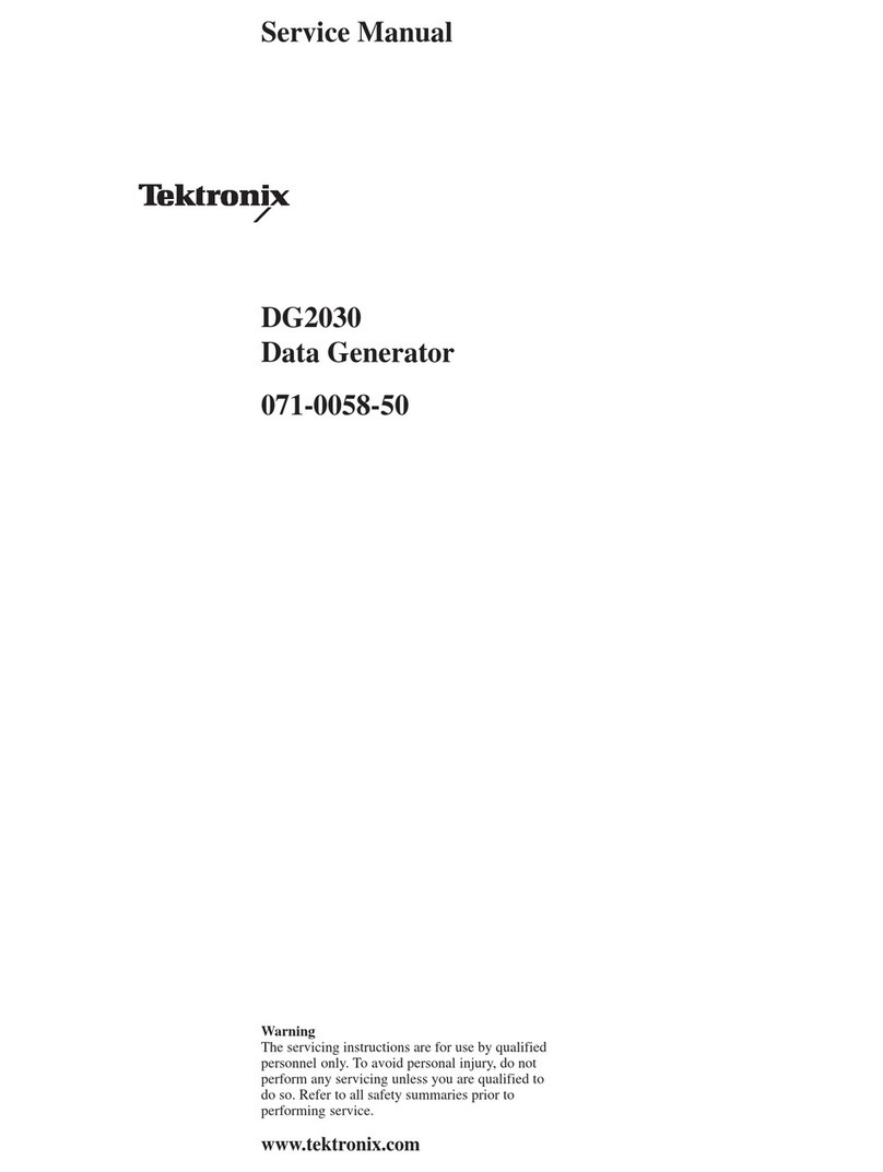 Tektronix DG2030 User manual