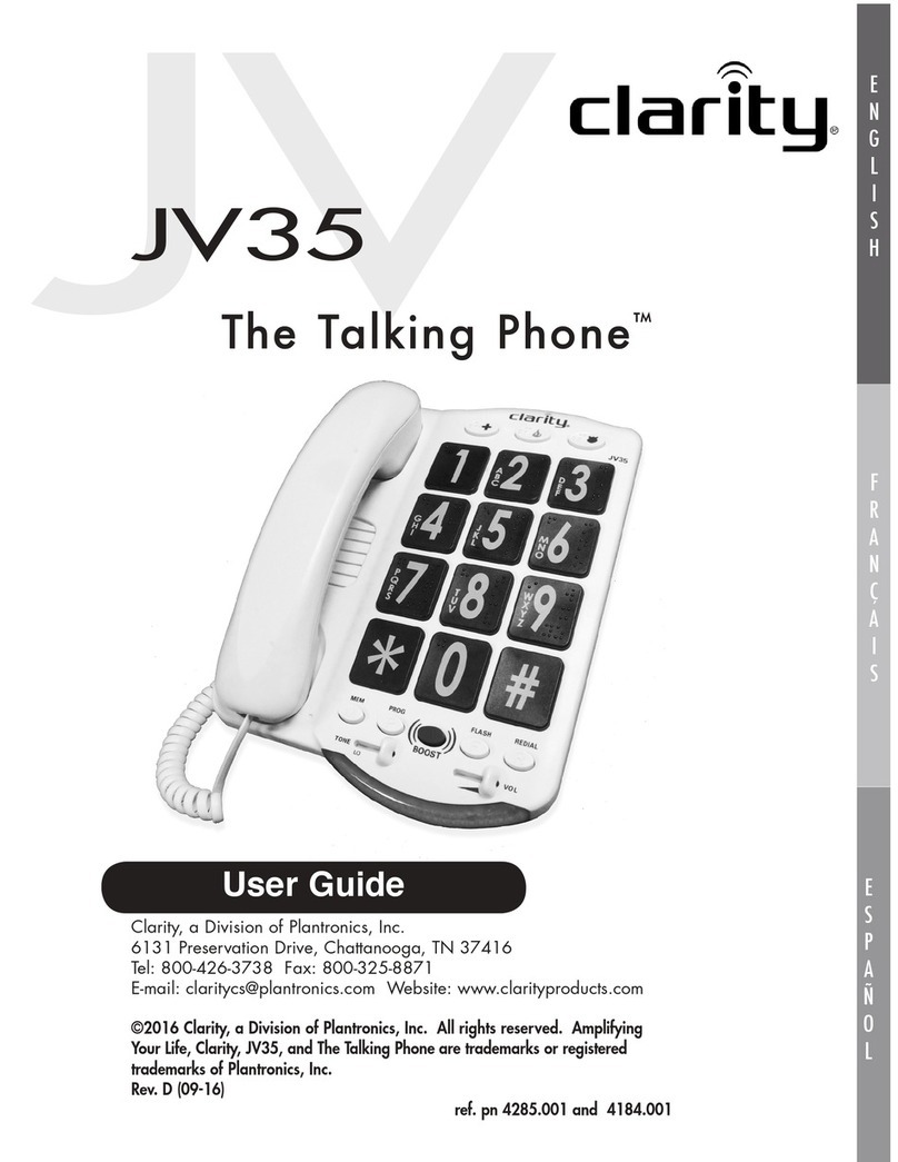 Clarity JV35 user guide