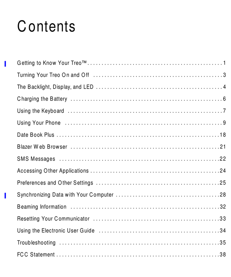 Handspring Treo User manual Handspring Treo User manual