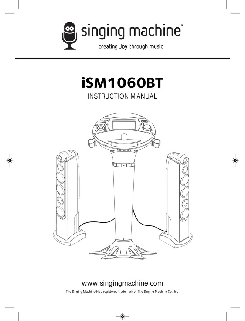 The Singing Machine iSM1060BT User manual