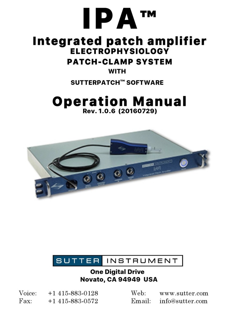 Sutter Instrument IPA Operation manual