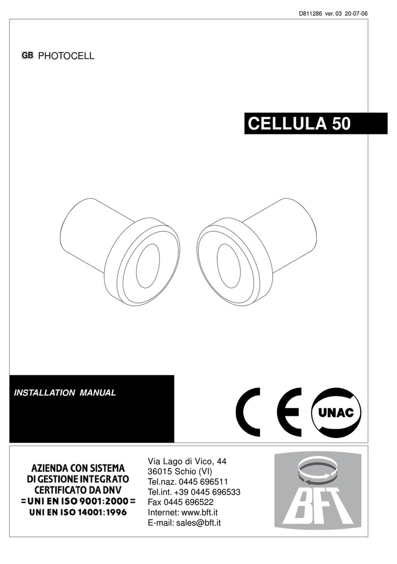 BFT CELLULA 50 installation manual