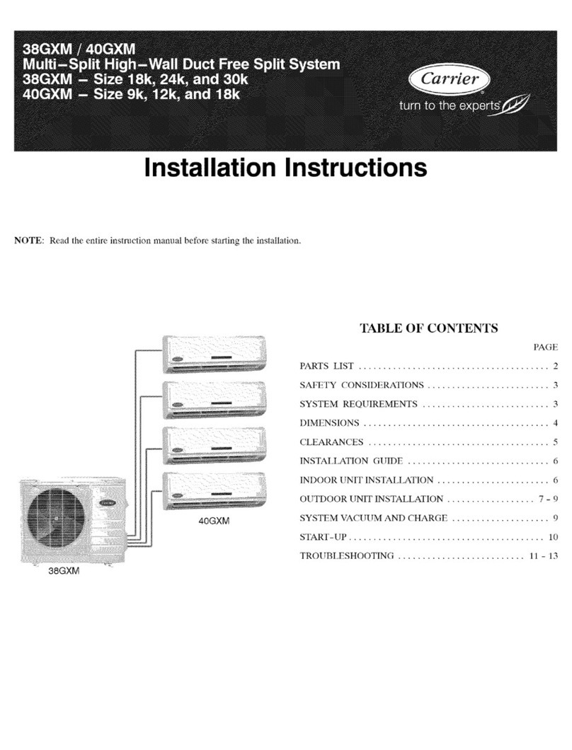 Carrier 38GXM series User manual