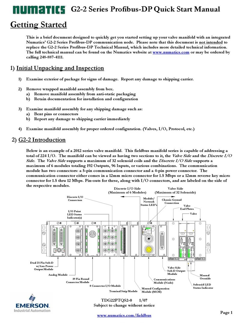 Numatics G2-2 Series Quick start manual