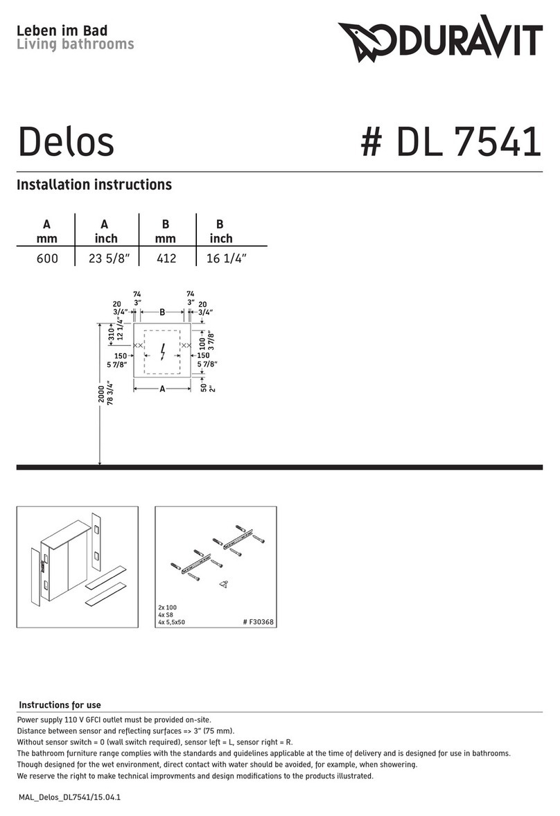 DURAVIT DL 7541 installation instructions
