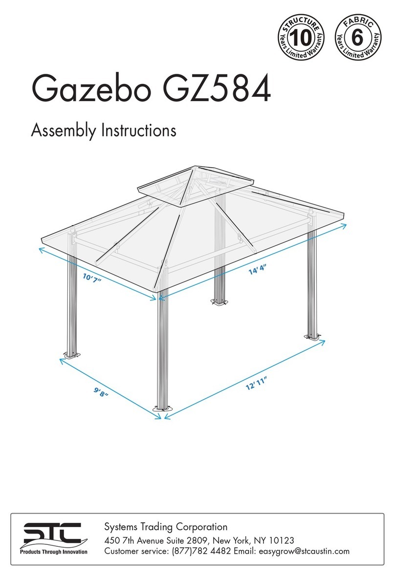 Systems Trading Corporation Gazebo GZ584 Assembly instructions