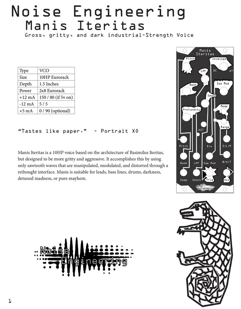 Noise Engineering Manis Iteritas User manual Noise Engineering Manis Iteritas User manual