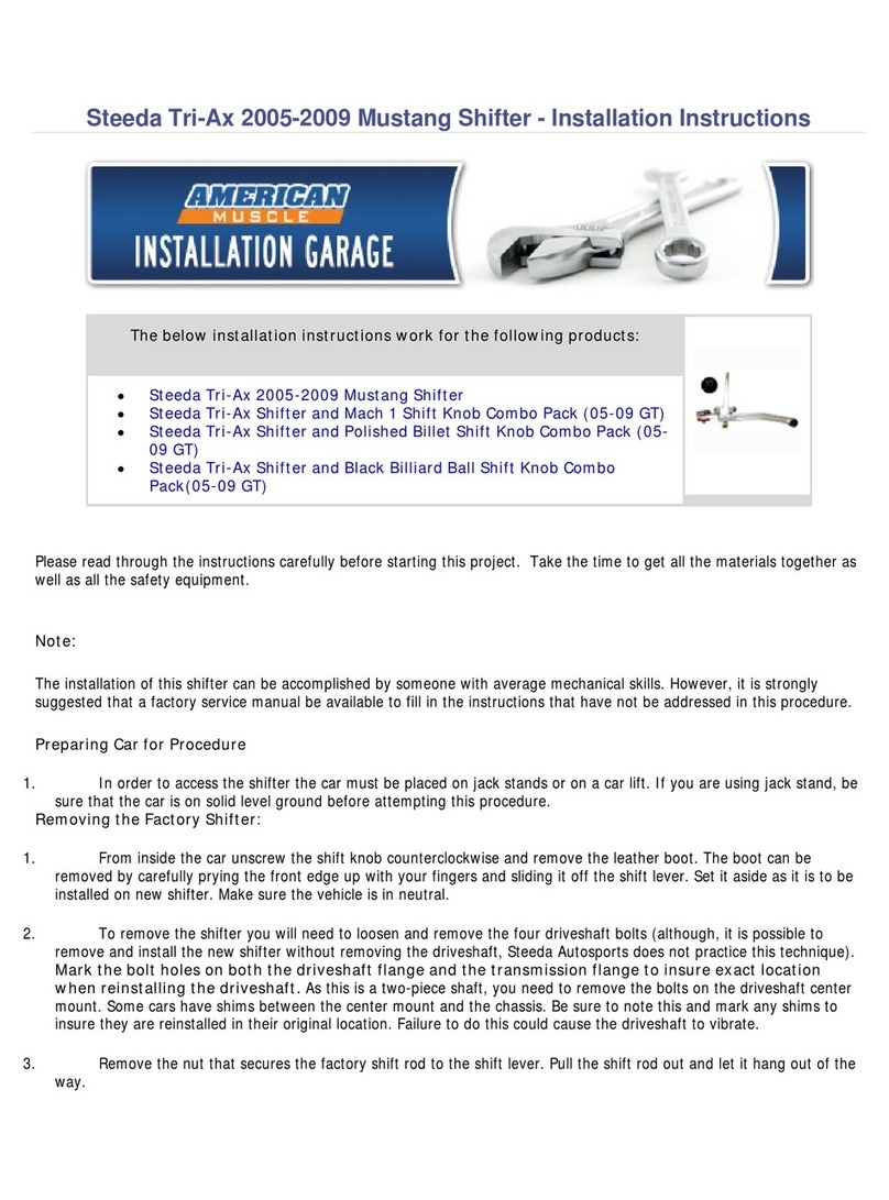 Steeda Tri-Ax installation instructions Steeda Tri-Ax installation instructions