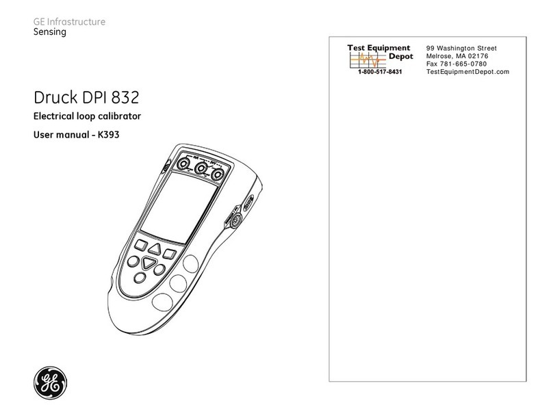 GE Druck DPI 832 User manual GE Druck DPI 832 User manual