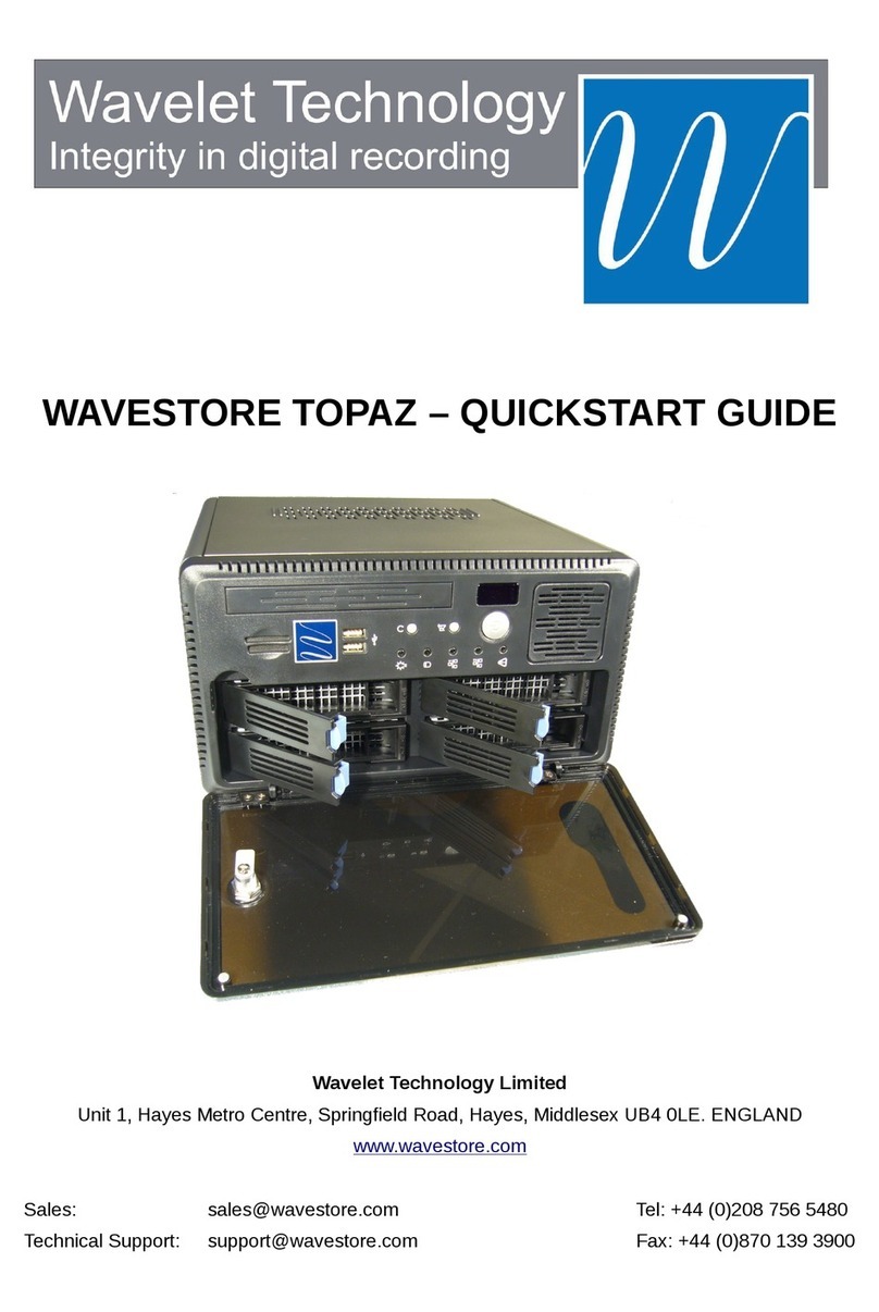 Wavelet Technology WAVESTORE TOPAZ quick start guide