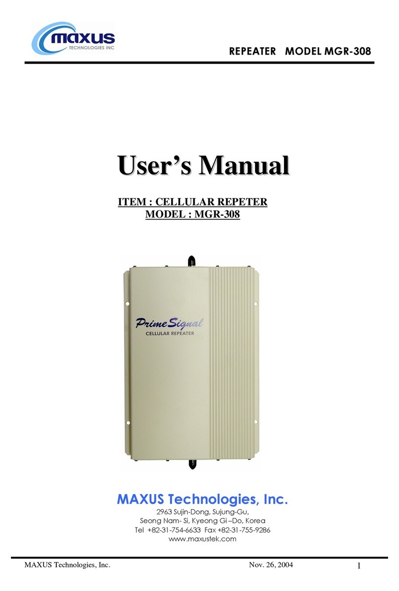 Maxus MGR-308 user manual