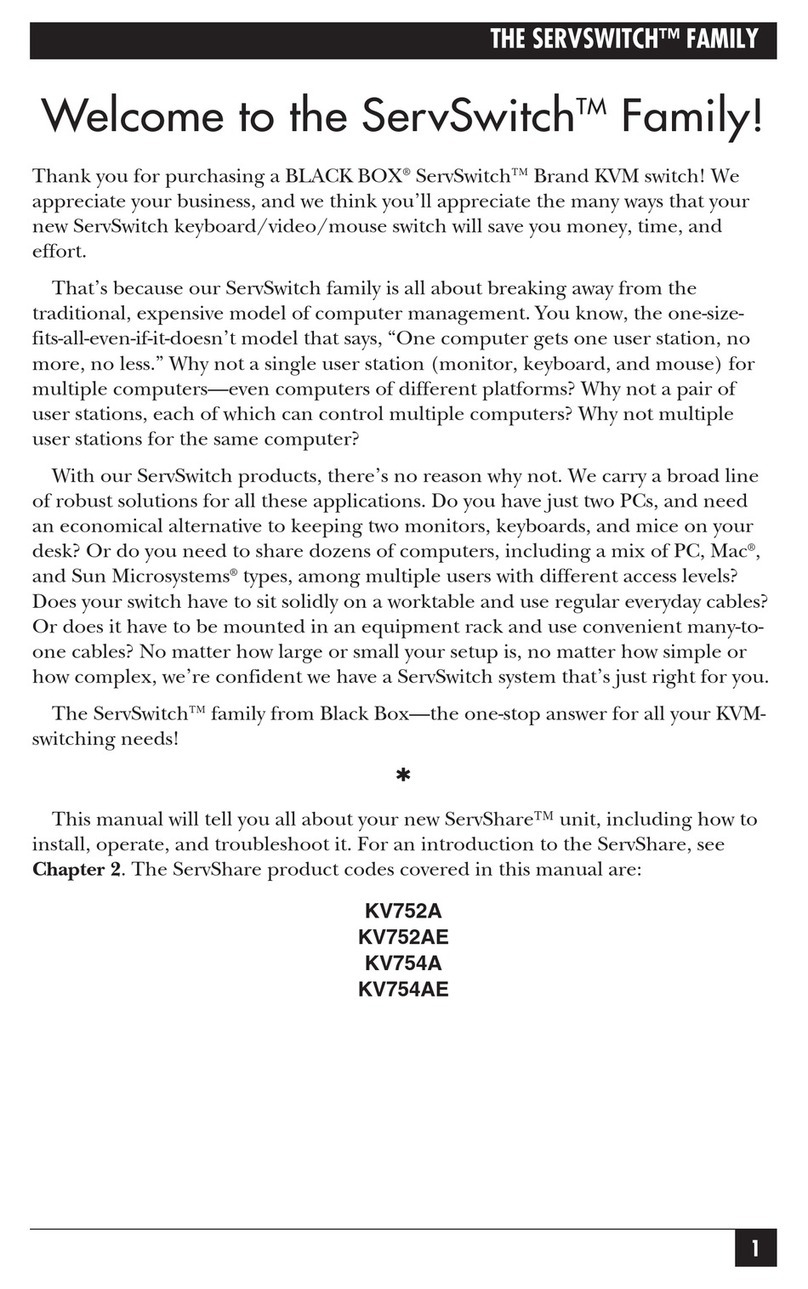 Black Box ServSwitch KV752AE User manual