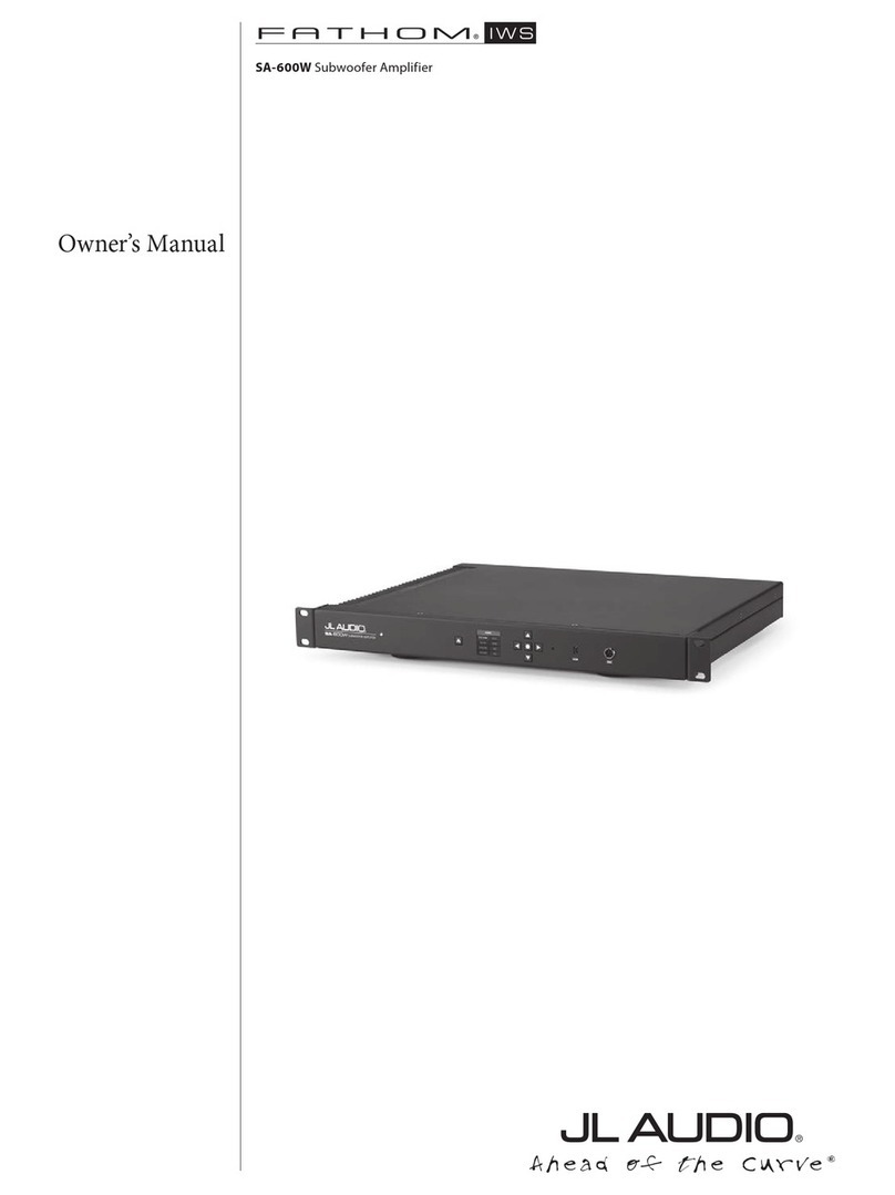 JL Audio Fathom SA-600W owner's manual