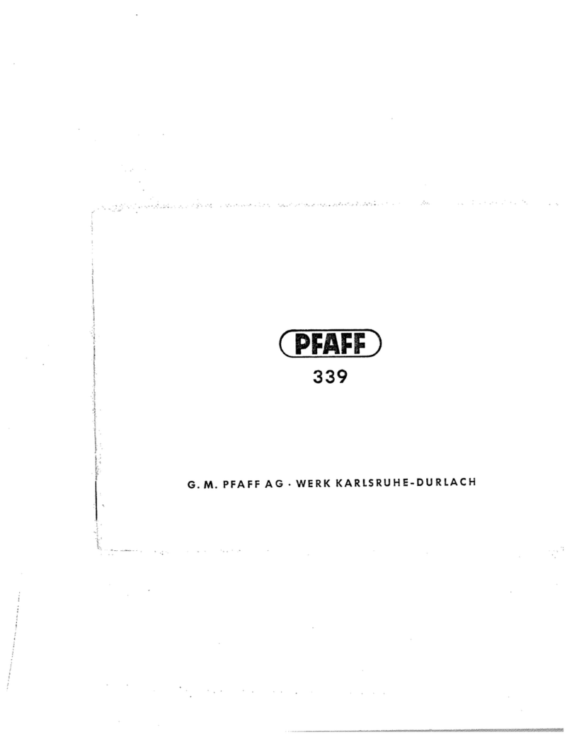 Pfaff 339 User manual