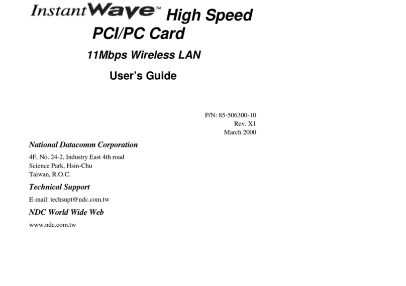 National Datacomm InstantWave NWH610 user guide