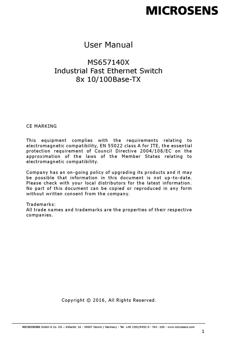 Microsens MS657140X user manual
