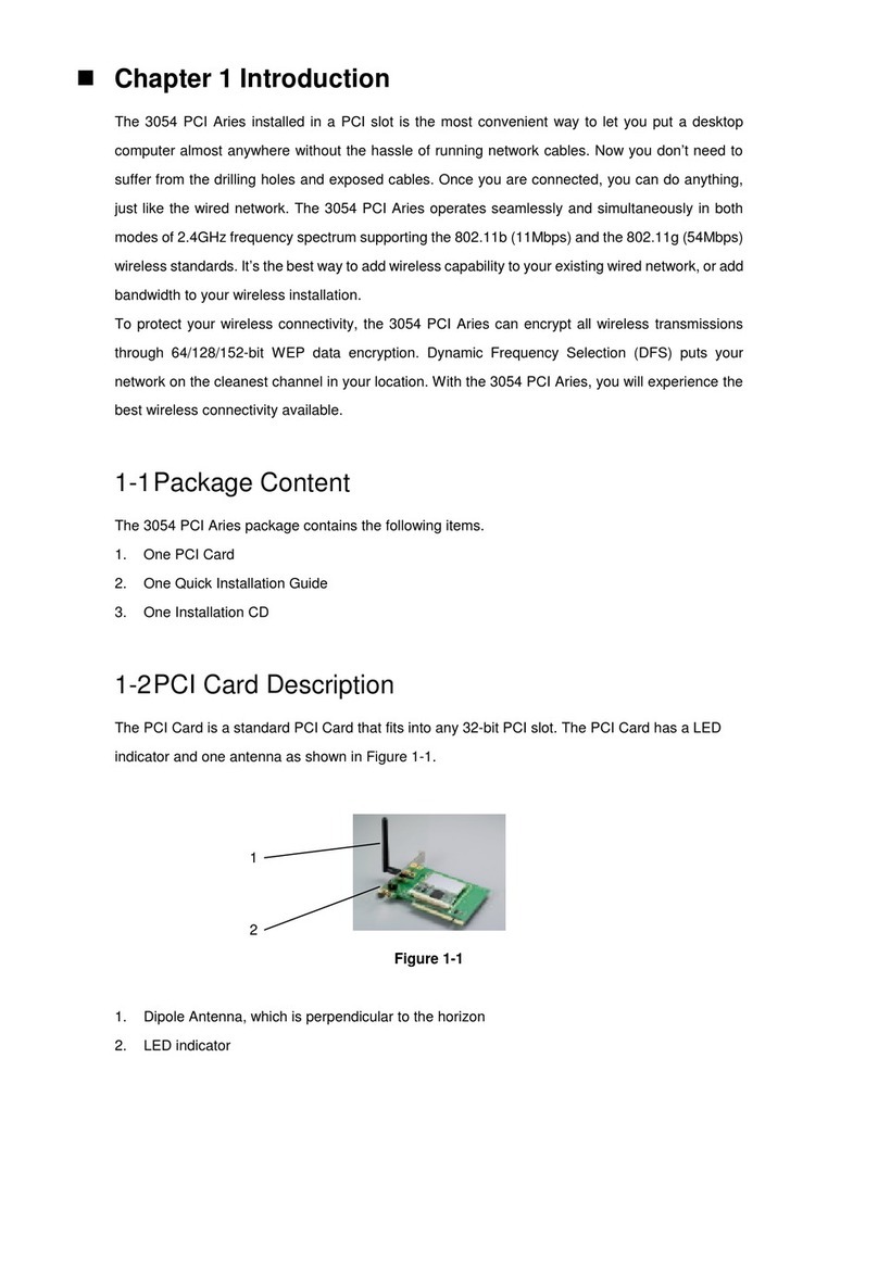 SENAO 3054 PCI Aries user manual