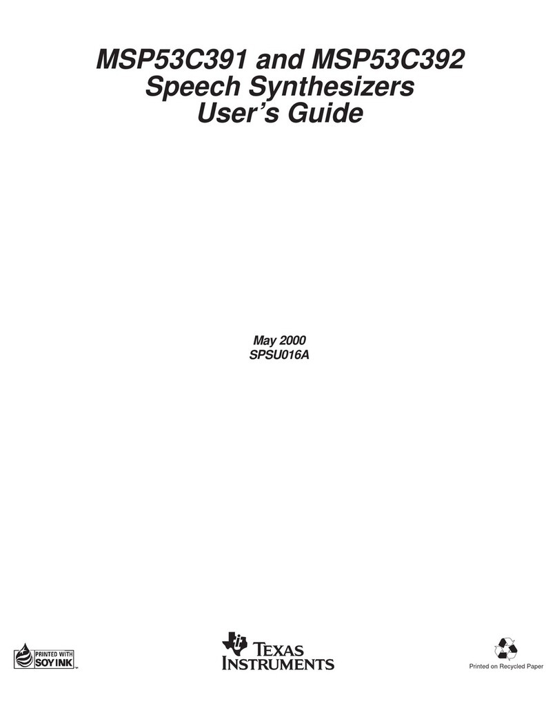 Texas Instruments MSP53C391 User manual