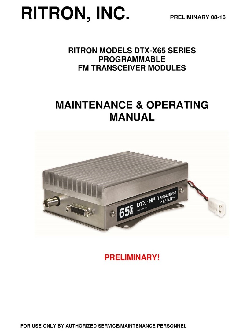 Ritron DTX-165-0 Operating and maintenance manual