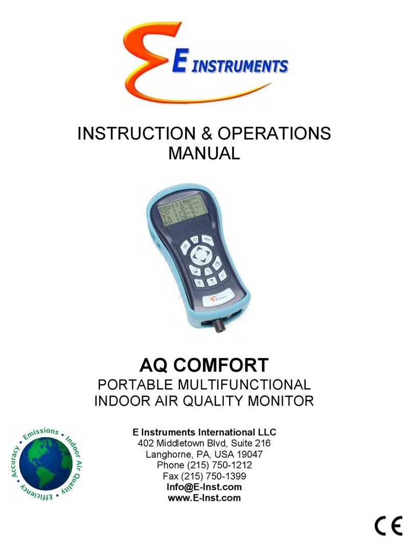 E Instruments AQ COMFORT Installation instructions manual