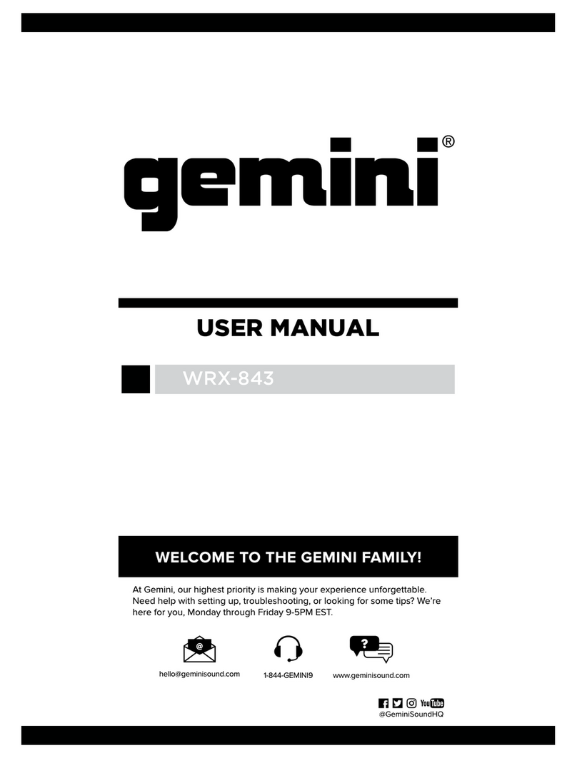 Gemini WRX-843 Series User manual
