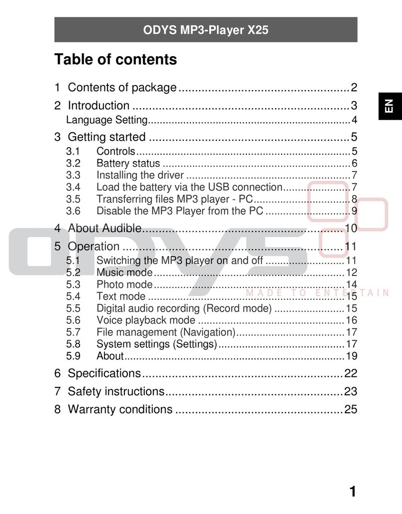 Odys X25 user manual