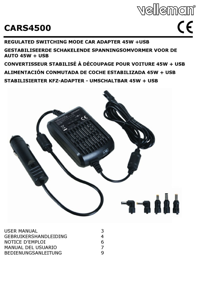 Velleman CARS4500 User manual