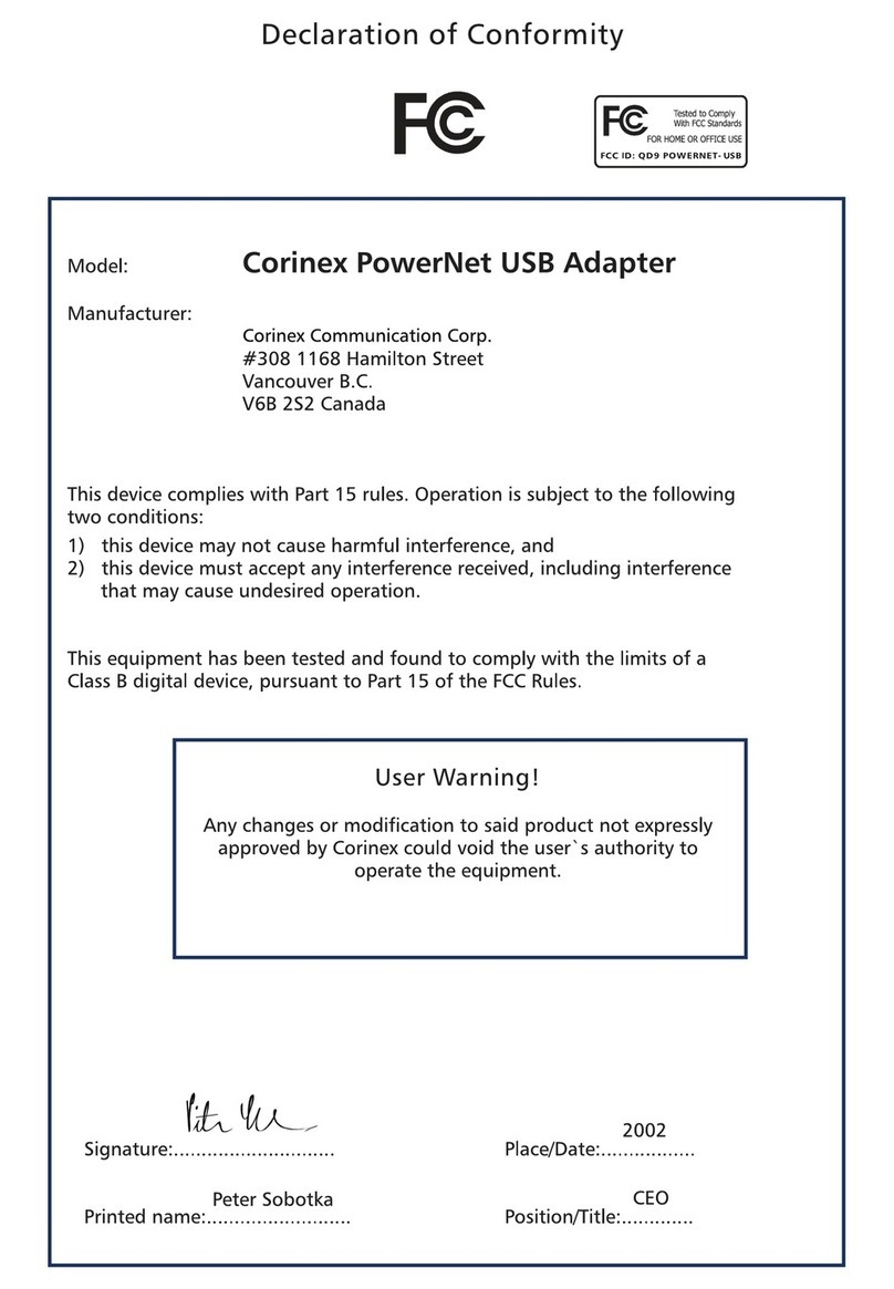 Corinex PowerNet manual
