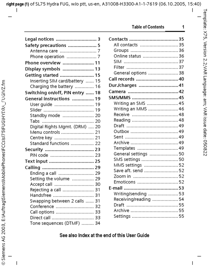 Siemens Gigaset SL75 WLAN manual