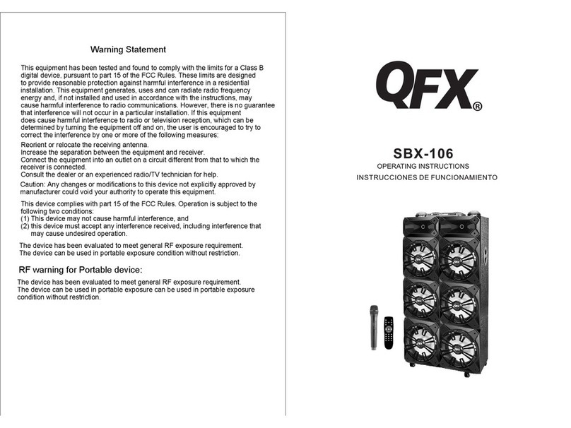 QFX SBX-106 User manual
