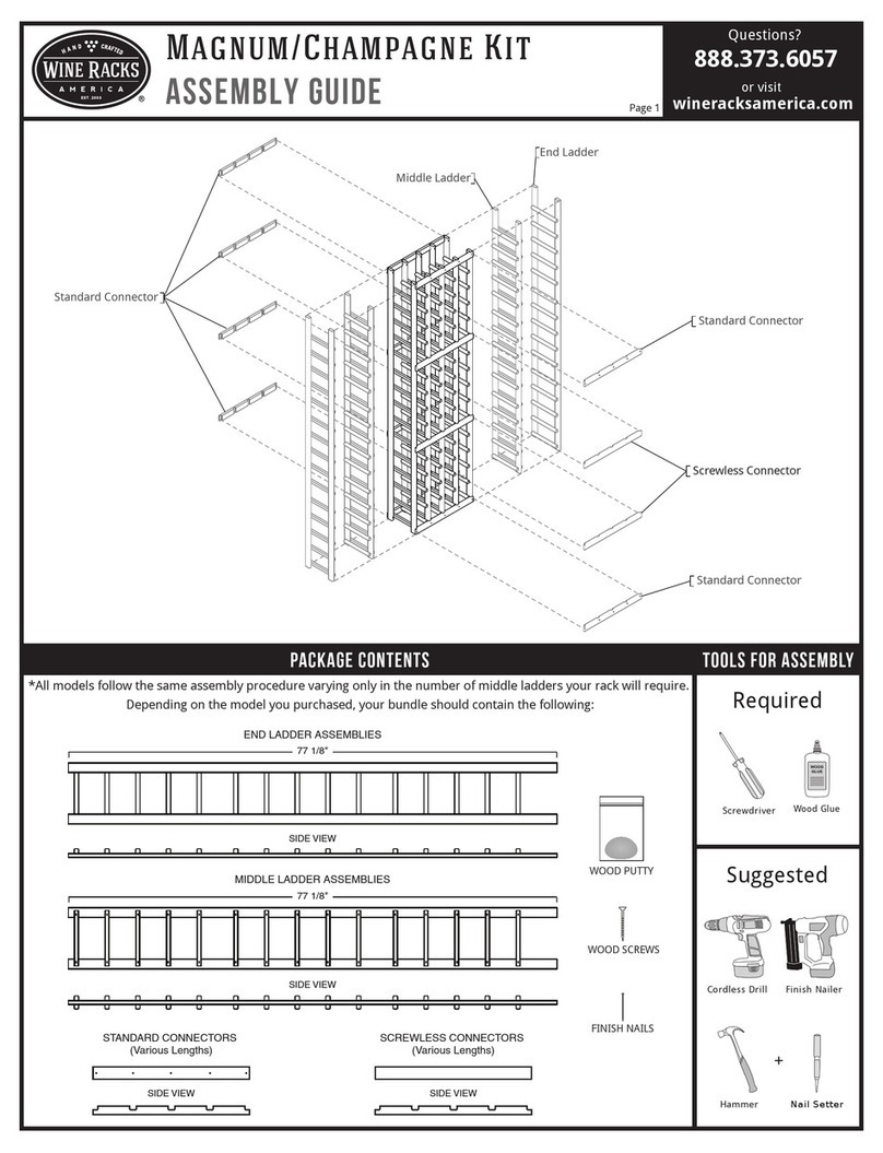Wine Racks Magnum/Champagne Kit Assembly guide