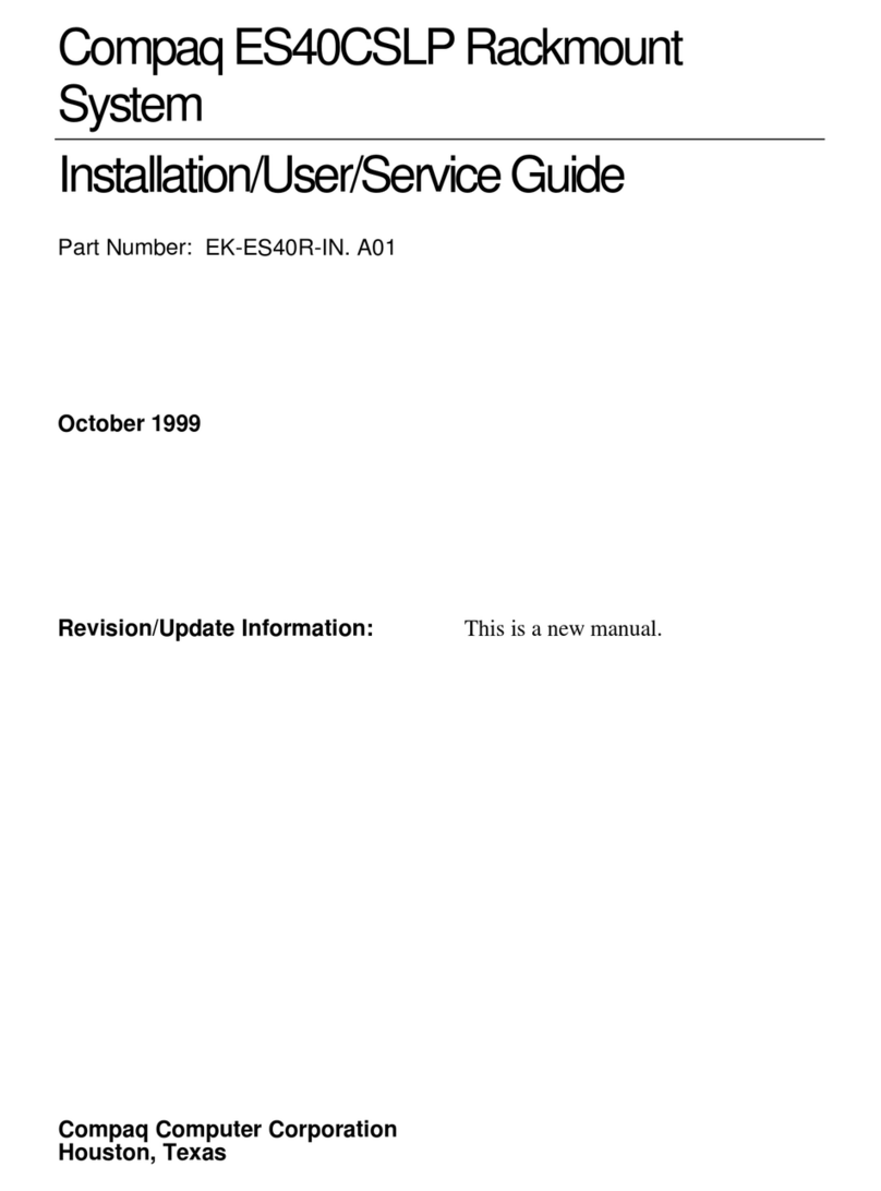Compaq ES40CSLP Installation, user & service manual