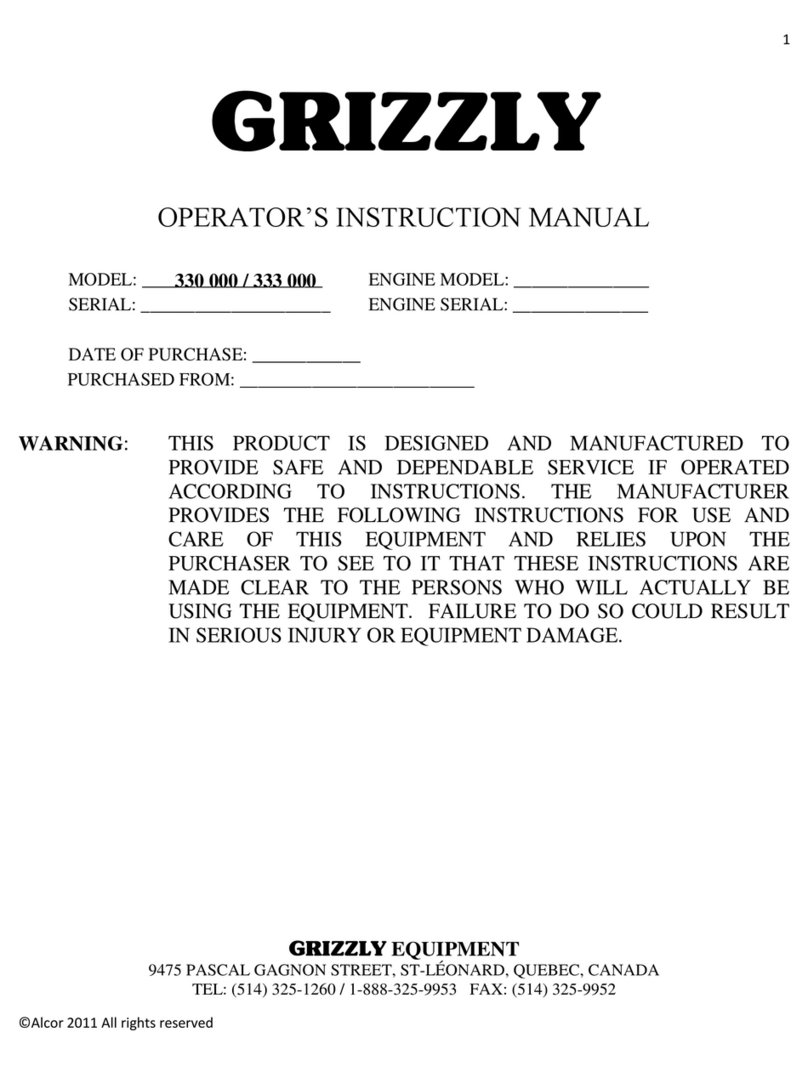 Grizzly 330 000 User manual