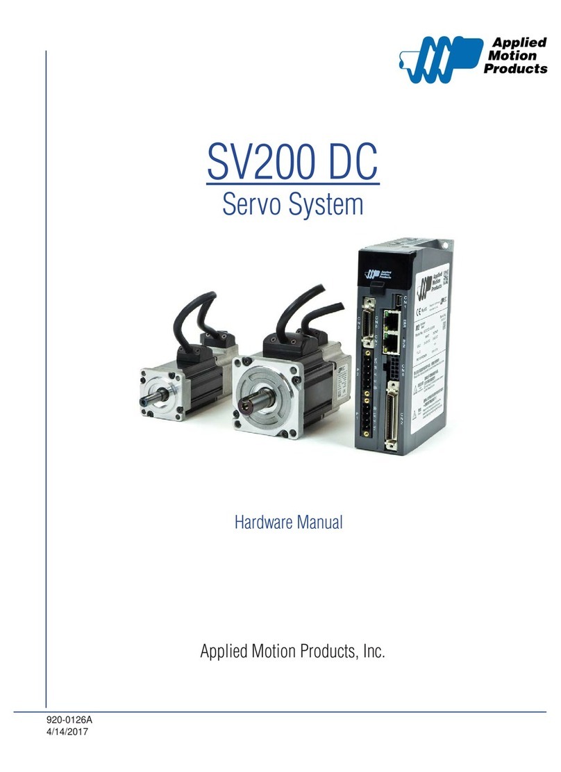 Applied Motion Products SV200 DC Hardware manual Applied Motion Products SV200 DC Hardware manual
