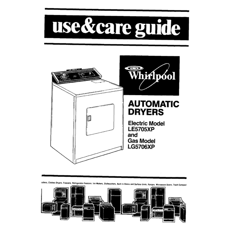 Whirlpool LE5705XP Use & care guide