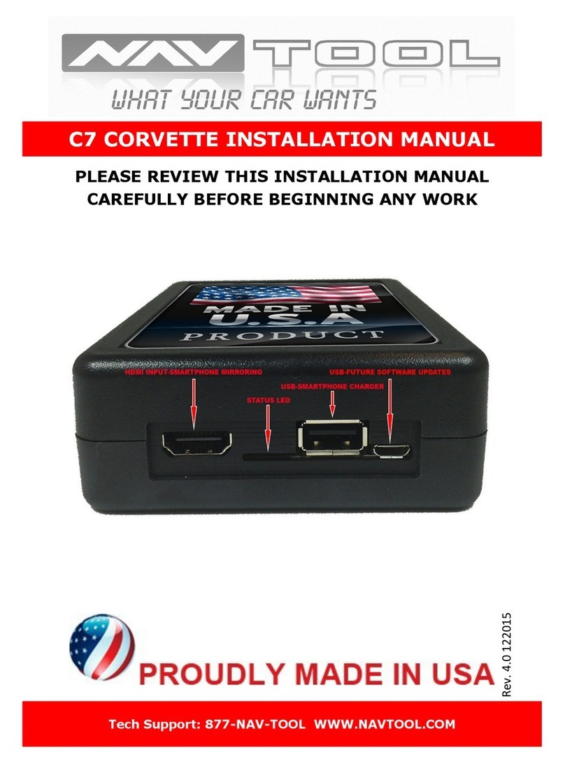 NAV TOOL C7 CORVETTE installation manual NAV TOOL C7 CORVETTE installation manual
