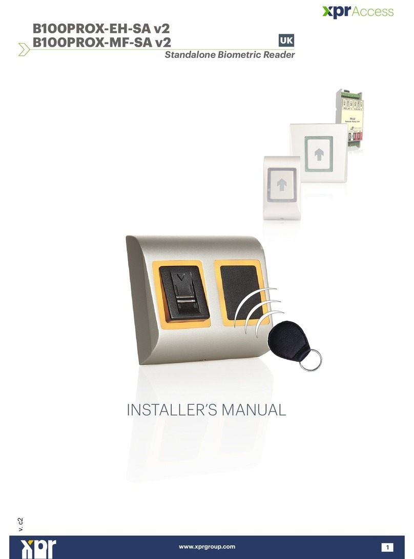 xpr B100PROX-EH-SA v2 Installer manual