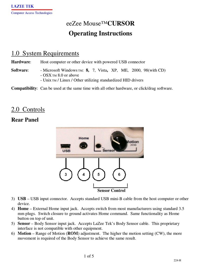 LaZee Tek eeZee Mouse CURSOR User manual