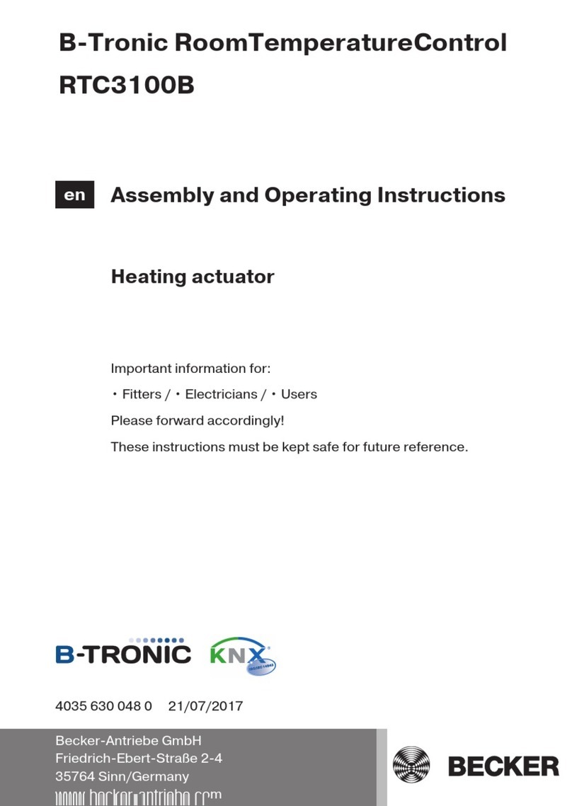 Becker B-Tronic RTC3100B Assembly and operating instructions