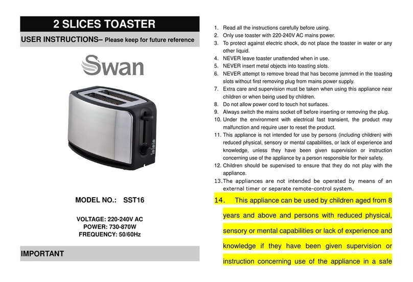 Swan Electronics SST16 User instructions
