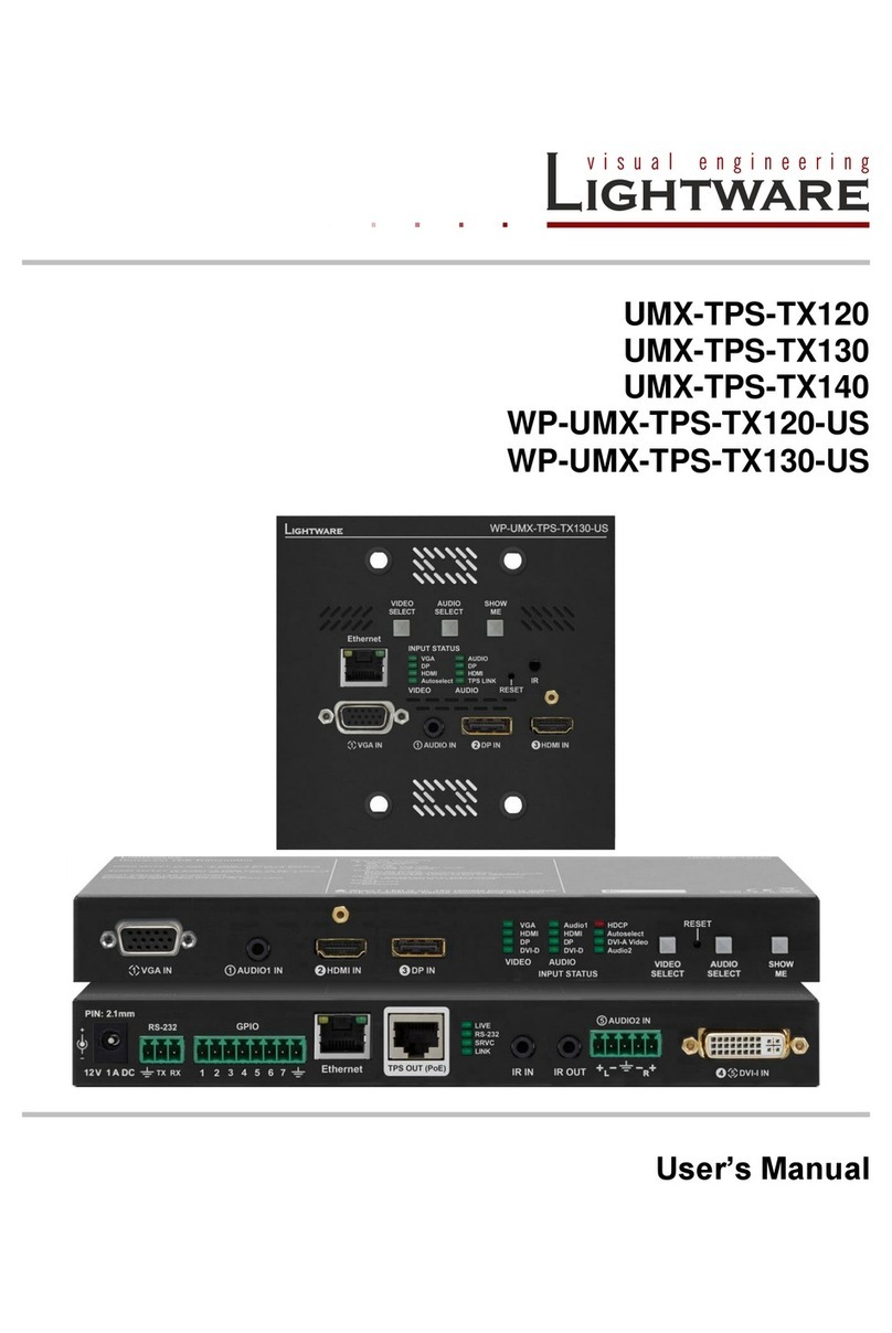 Lightware UMX-TPS-TX120 User manual