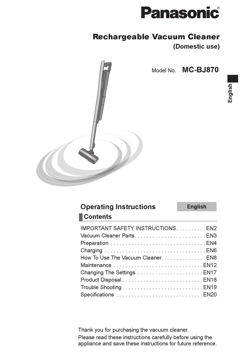 Panasonic MC-BJ870 User manual