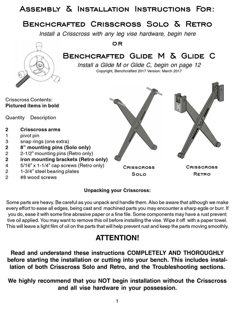 Benchcrafted Crisscross Retro Assembly and installation instructions