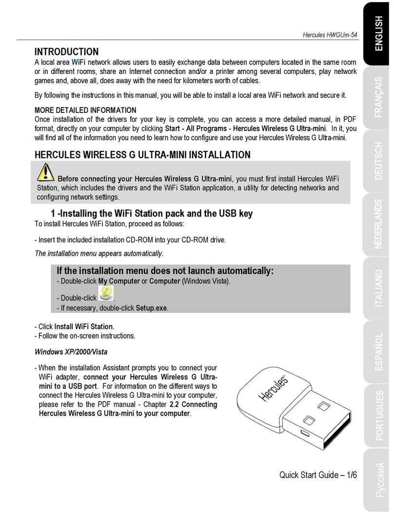 Hercules HWGUm-54 quick start guide