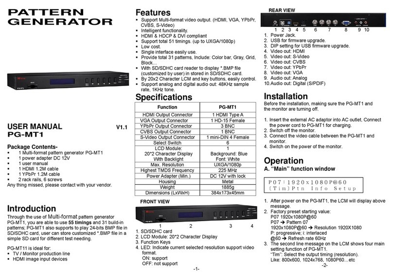 AVLink PG-MT1 User manual