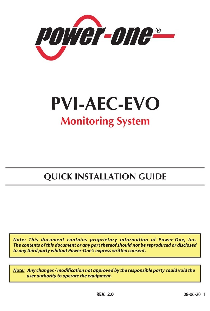 Power One PVI-AEC-EVO Quick installation guide
