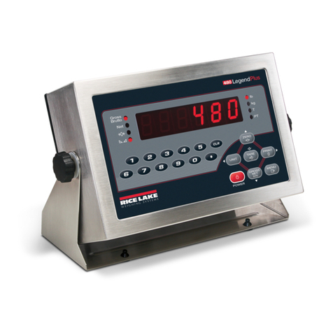 Rice Lake Legend 480Plus-2A User manual Rice Lake Legend 480Plus-2A User manual