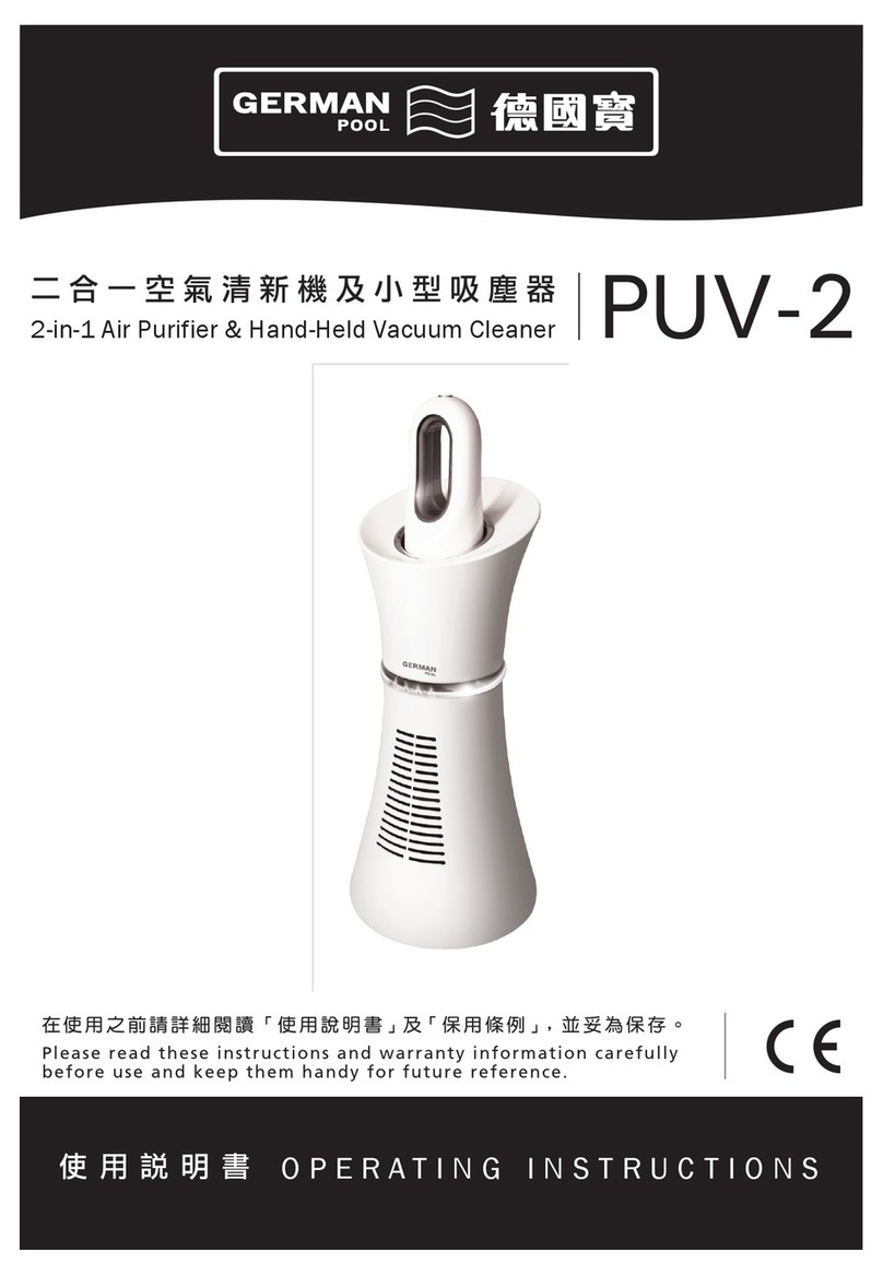 German pool PUV-2 operating instructions